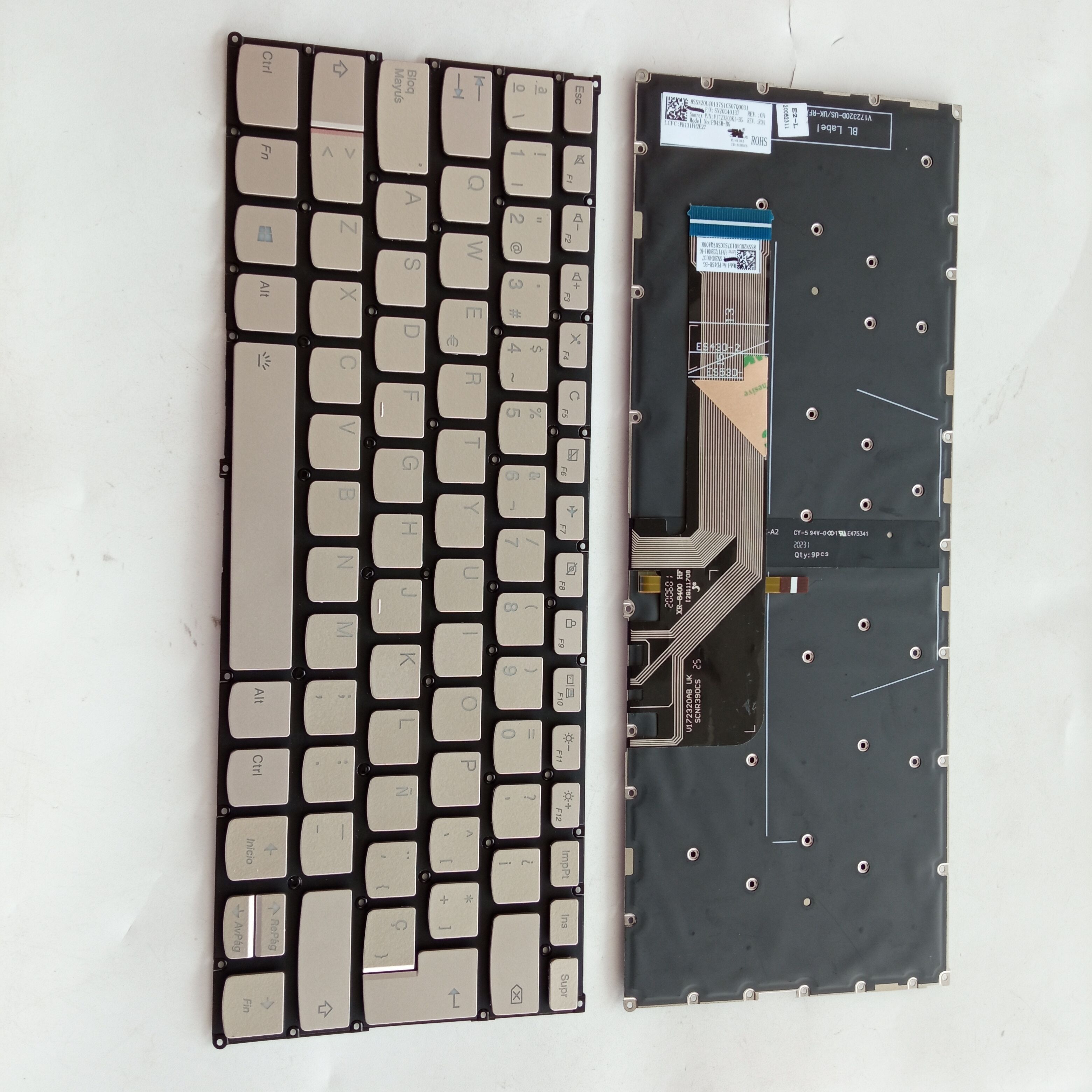 Picture of New Replacement Laptop Keyboard For LENOVO YOGA530-14 Gold Backlit (OEM) SP Layout
